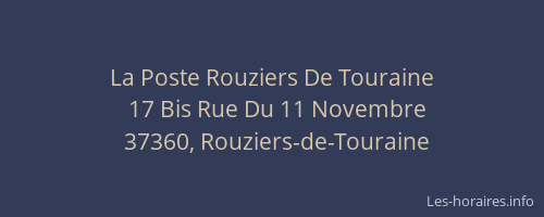 La Poste Rouziers De Touraine