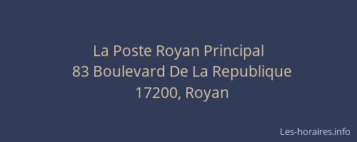 La Poste Royan Principal