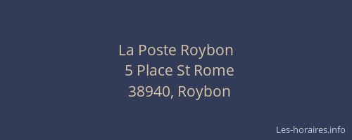 La Poste Roybon