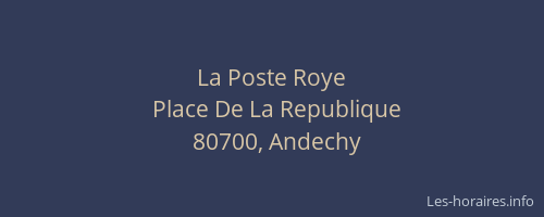 La Poste Roye