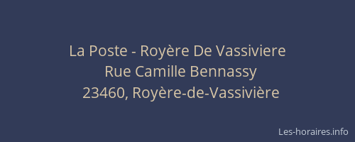 La Poste - Roy&egrave;re De Vassiviere