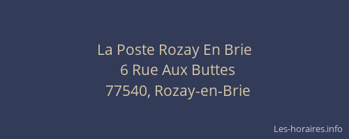 La Poste Rozay En Brie
