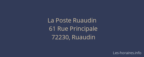La Poste Ruaudin