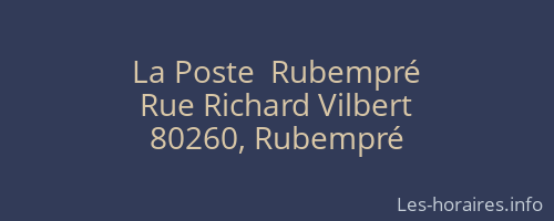 La Poste  Rubempré