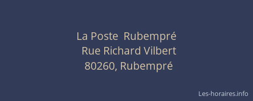 La Poste  Rubempré