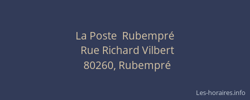 La Poste  Rubempr&eacute;