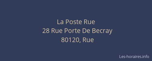 La Poste Rue
