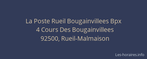 La Poste Rueil Bougainvillees Bpx