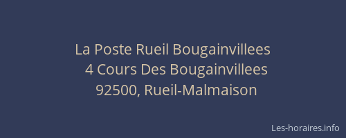 La Poste Rueil Bougainvillees