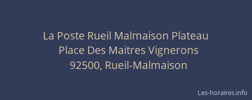 La Poste Rueil Malmaison Plateau