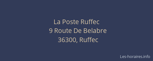 La Poste Ruffec