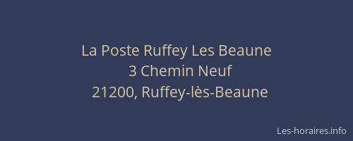 La Poste Ruffey Les Beaune