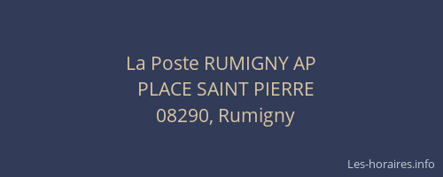 La Poste RUMIGNY AP