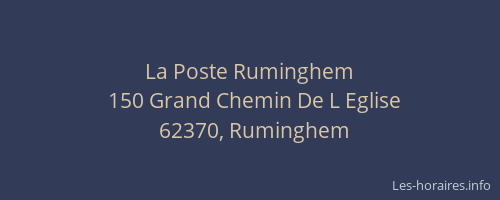 La Poste Ruminghem