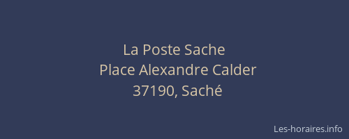 La Poste Sache