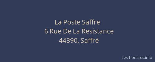 La Poste Saffre