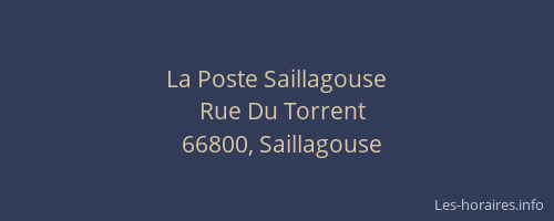 La Poste Saillagouse