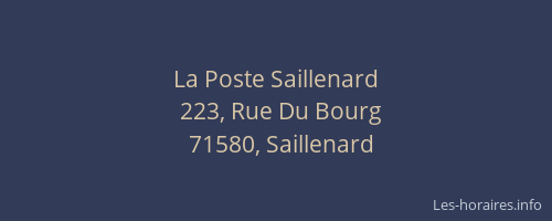 La Poste Saillenard