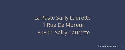 La Poste Sailly Laurette
