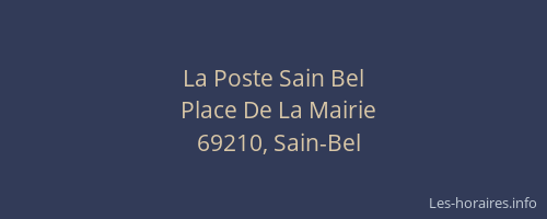 La Poste Sain Bel