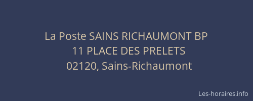 La Poste SAINS RICHAUMONT BP