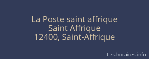 La Poste saint affrique