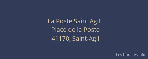 La Poste Saint Agil