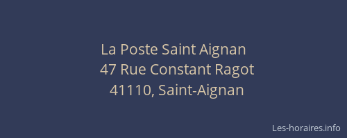 La Poste Saint Aignan