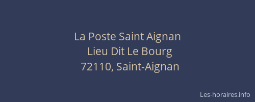 La Poste Saint Aignan
