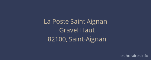 La Poste Saint Aignan