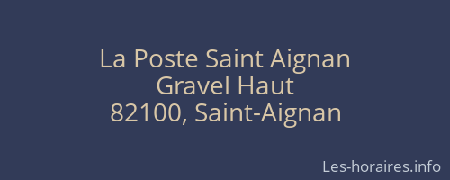 La Poste Saint Aignan