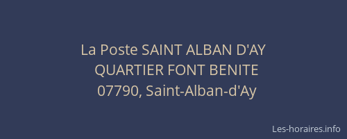 La Poste SAINT ALBAN D'AY