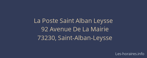 La Poste Saint Alban Leysse
