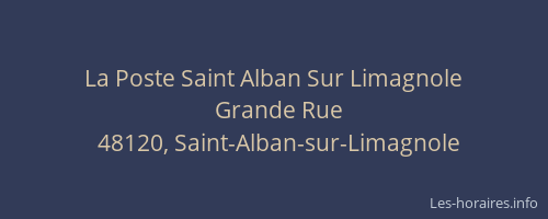 La Poste Saint Alban Sur Limagnole
