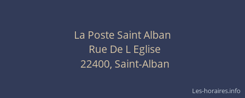 La Poste Saint Alban