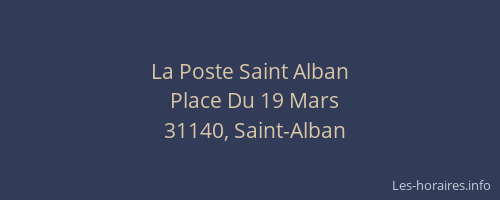 La Poste Saint Alban