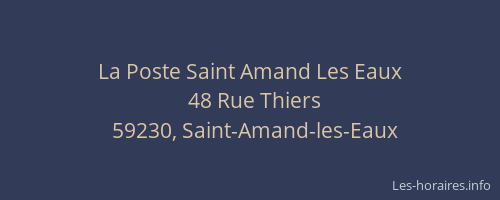 La Poste Saint Amand Les Eaux