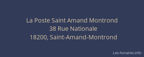 La Poste Saint Amand Montrond