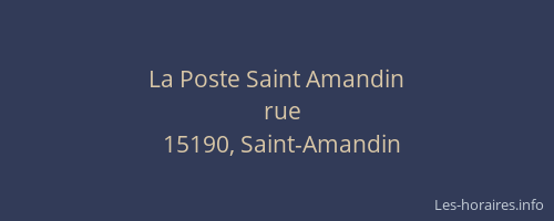 La Poste Saint Amandin