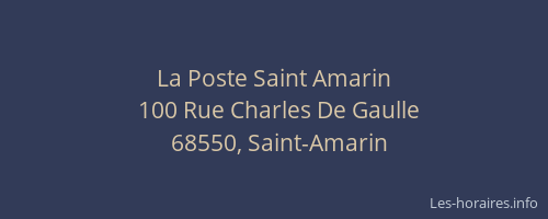 La Poste Saint Amarin