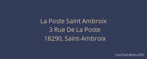 La Poste Saint Ambroix