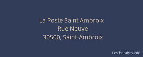 La Poste Saint Ambroix