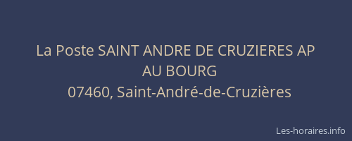 La Poste SAINT ANDRE DE CRUZIERES AP