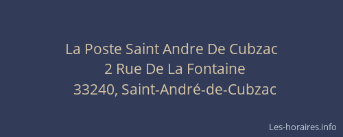 La Poste Saint Andre De Cubzac