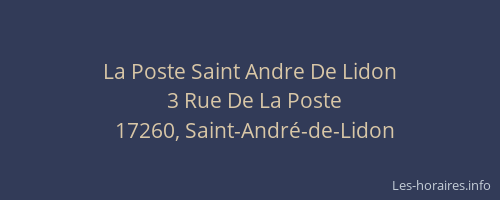 La Poste Saint Andre De Lidon