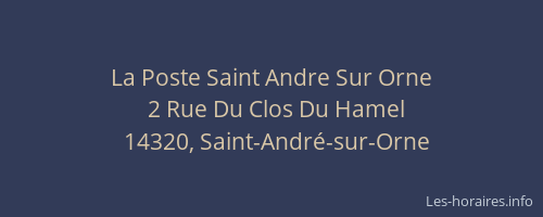 La Poste Saint Andre Sur Orne