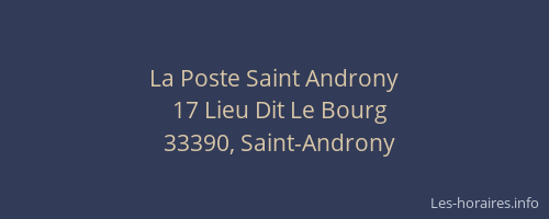 La Poste Saint Androny