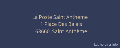 La Poste Saint Antheme