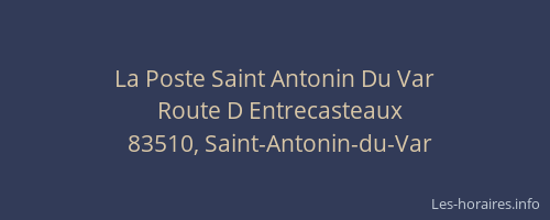 La Poste Saint Antonin Du Var