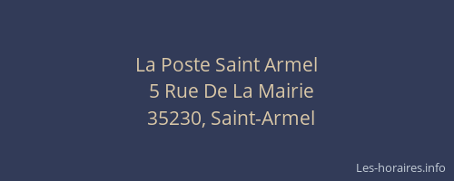 La Poste Saint Armel